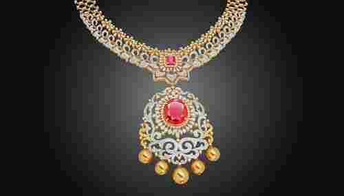 Haaram With Ruby Pendent