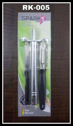 Electronic Gas Lighter/Vegetable Peeler and Kitchen Knife Combo