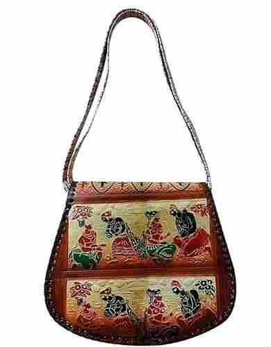 Shantiniketan Handmade Leather Sling Bag