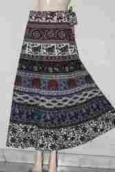Ladies Traditional Jaipuri Print Wrap Around Skirt