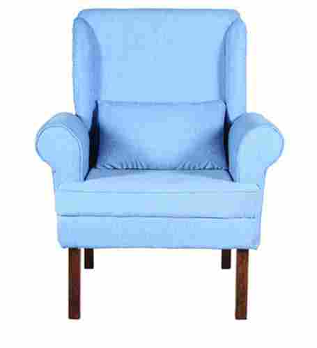Cerulean Colour Handcrafted Single Seater Sofa
