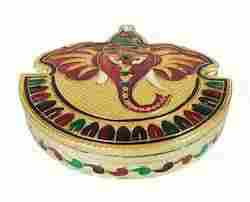 Ganesha Shaped Kankavati Handicraft Box