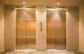 Gold Finish Elevator Doors