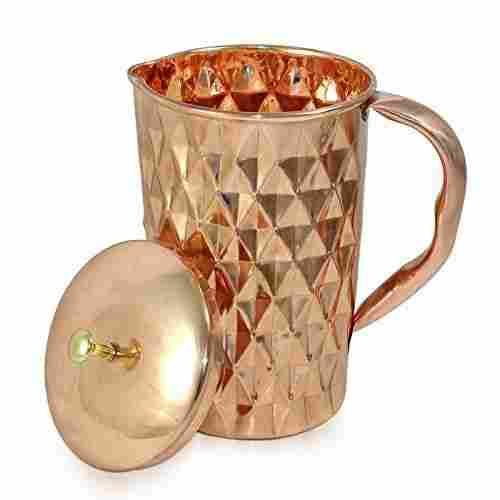 Indian Craftio Pure Copper Diamond Water Jug