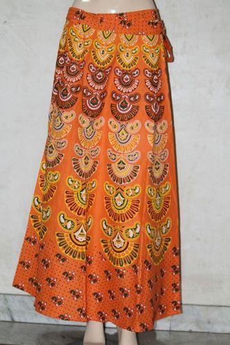 Multi Colour Designer Cotton Wraparound Skirt