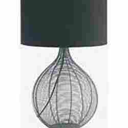 MS Wire Table Lamp With Hard Cylinder Shade