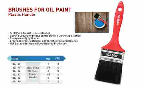 Brush For Oil Paint Plastic Handle