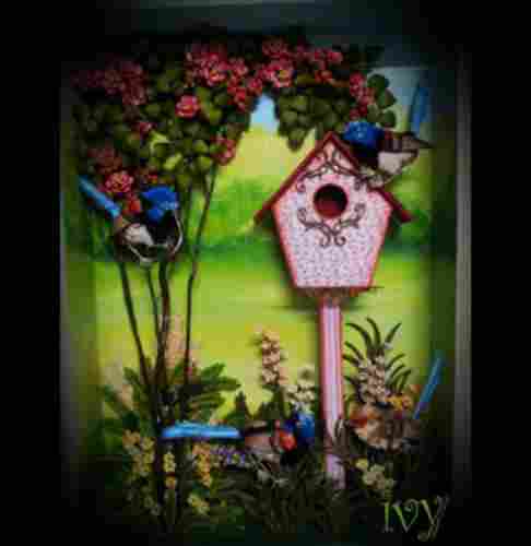 Quiling Bird Recycled Handmade Paper Photo Frame