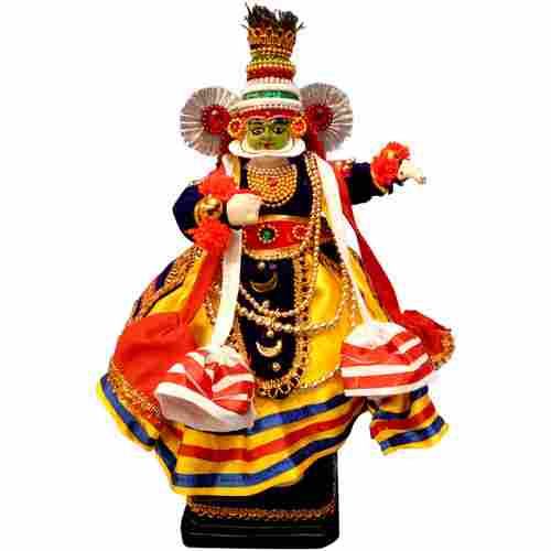 Stage Decorative Fiber kathakali Doll Nalan 15 Height