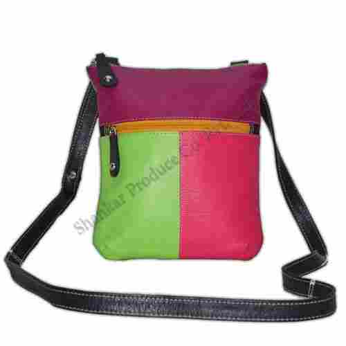 Leather Cross Body Ladies Multi Color Bags