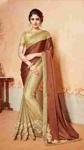 Party Wear Golden Saree