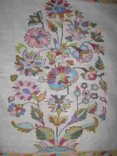 Hand Needle Embroidered Kashmir Pashmina Fabric