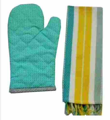 Tidy Mint Green Cotton Kitchen Hand Glove And Towel