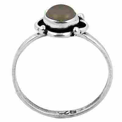 925 Sterling Silver Rainbow Moonstone Gemstone Silver Ring