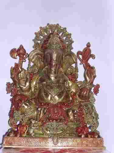 Fine Finish Brass Ganesha Statue