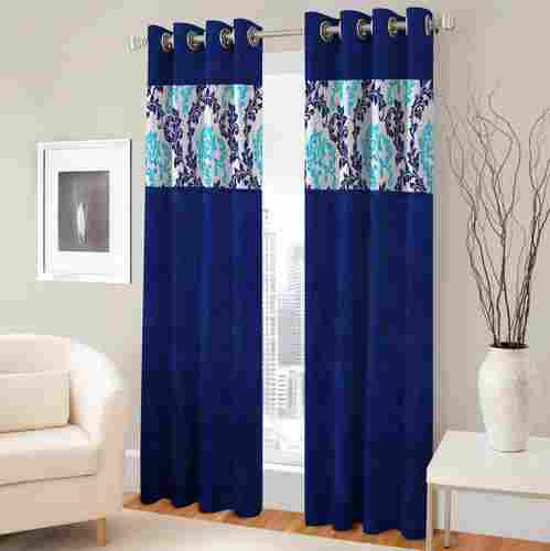 Blue Fancy Window Curtain