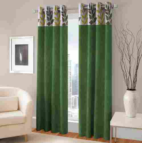Green Plain Window Curtain