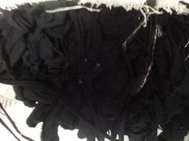 Black Knit Clips (100% Cotton) Application: Recycling Or Wiping