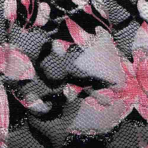 Printed Lycra Lace Fabric