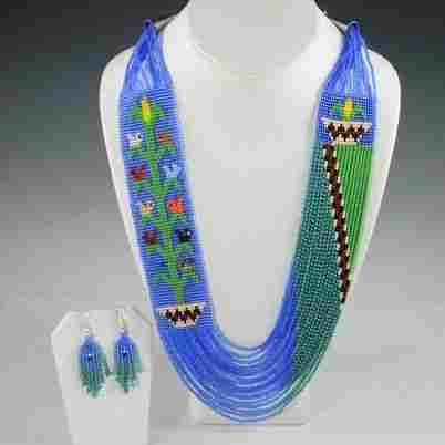 Native Japnese Colored Bead Necklace