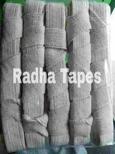 Braided White Cotton Elastic Tape 1.2 Inch