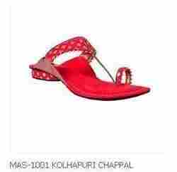 Ladies Red Fancy Kolhapuri Chappal