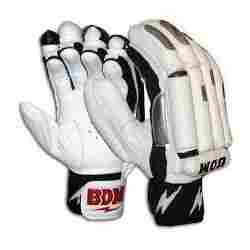 BDM Cricket Batting Gloves - White Color