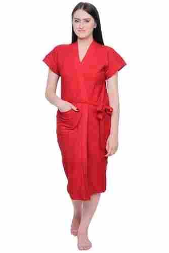 Premium Red Color Ladies Bathrobes