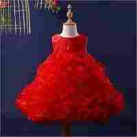 Cute Red Frilled Party Dress