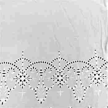 Cotton Border Embroidery Fabric