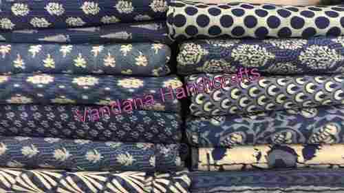 Indigo Hand Block Printed Cotton Fabrics