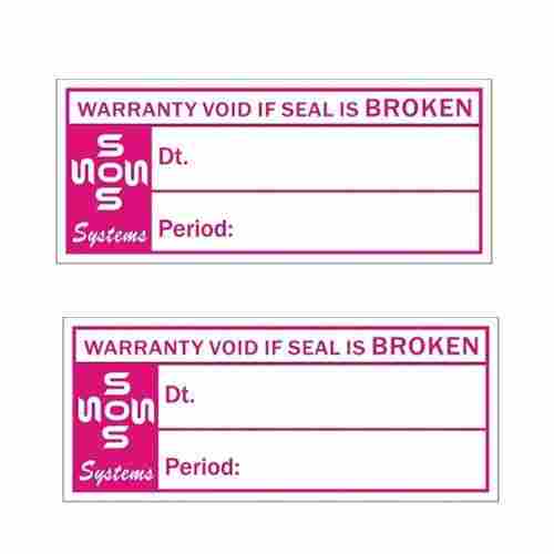Reliable Warranty Seal Sticker