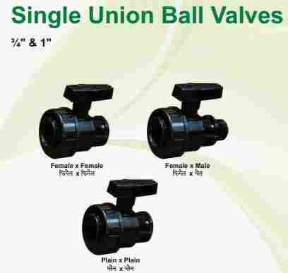 Single Union Ball Valves