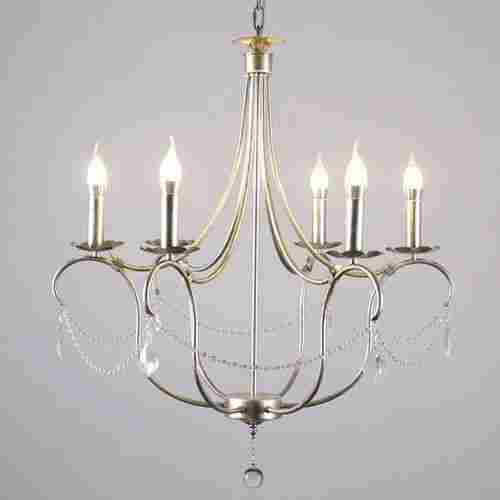 American Old Iron Wooden E14 Candle Chandeliers