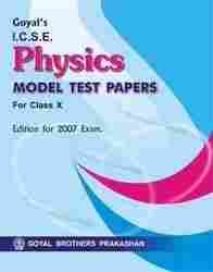 I.C.S.E. Physics Model Test Papers