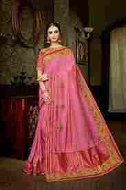 Attractive Look Embroidered Saree