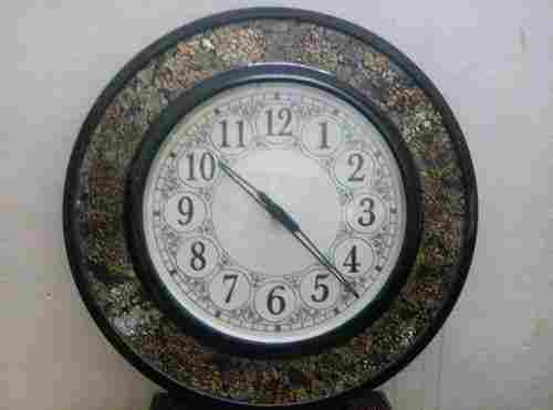 Wall Clock With Crushed Glass