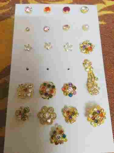 Fancy Gold Stone Setting Nose Pins