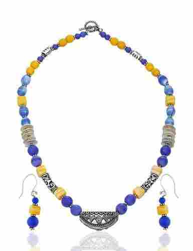 Beaded German Silver Necklace Set