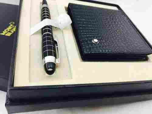 Montblanc Pen And Leather Wallet Gift Set