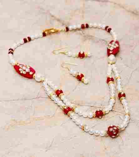 Pearl And Kundan Necklace Set