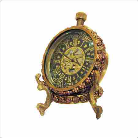 Antique Brass Clocks Dial With Stand