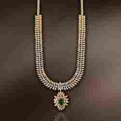 Leaf Design Diamonds Necklace