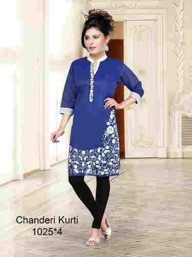 Chanderi Kurti For Ladies