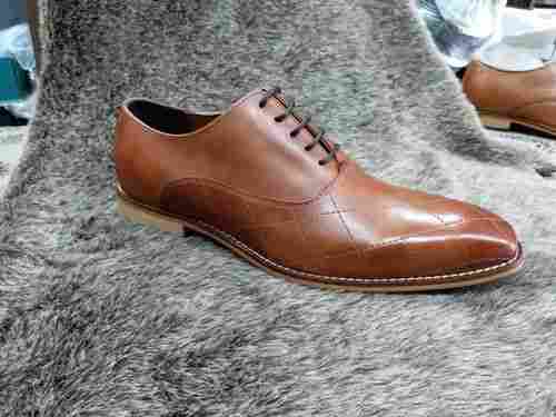 Men Tan Brown Leather Shoes