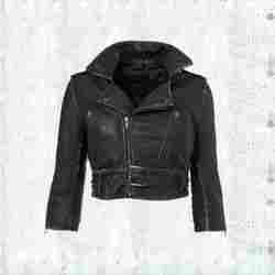 Ladies Leather Black Jacket