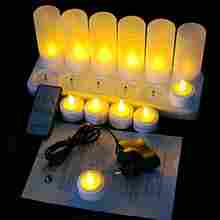 White Pillar Remote Control Scented Wax Candle
