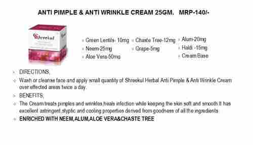 Anti Pimple And Wrinkle Cream