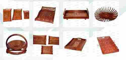 Attractive Design Crafted Wooden Trays