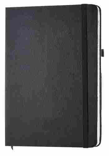 Notebook Diary with Elastic Strap, Ruled (Black Strap A5)